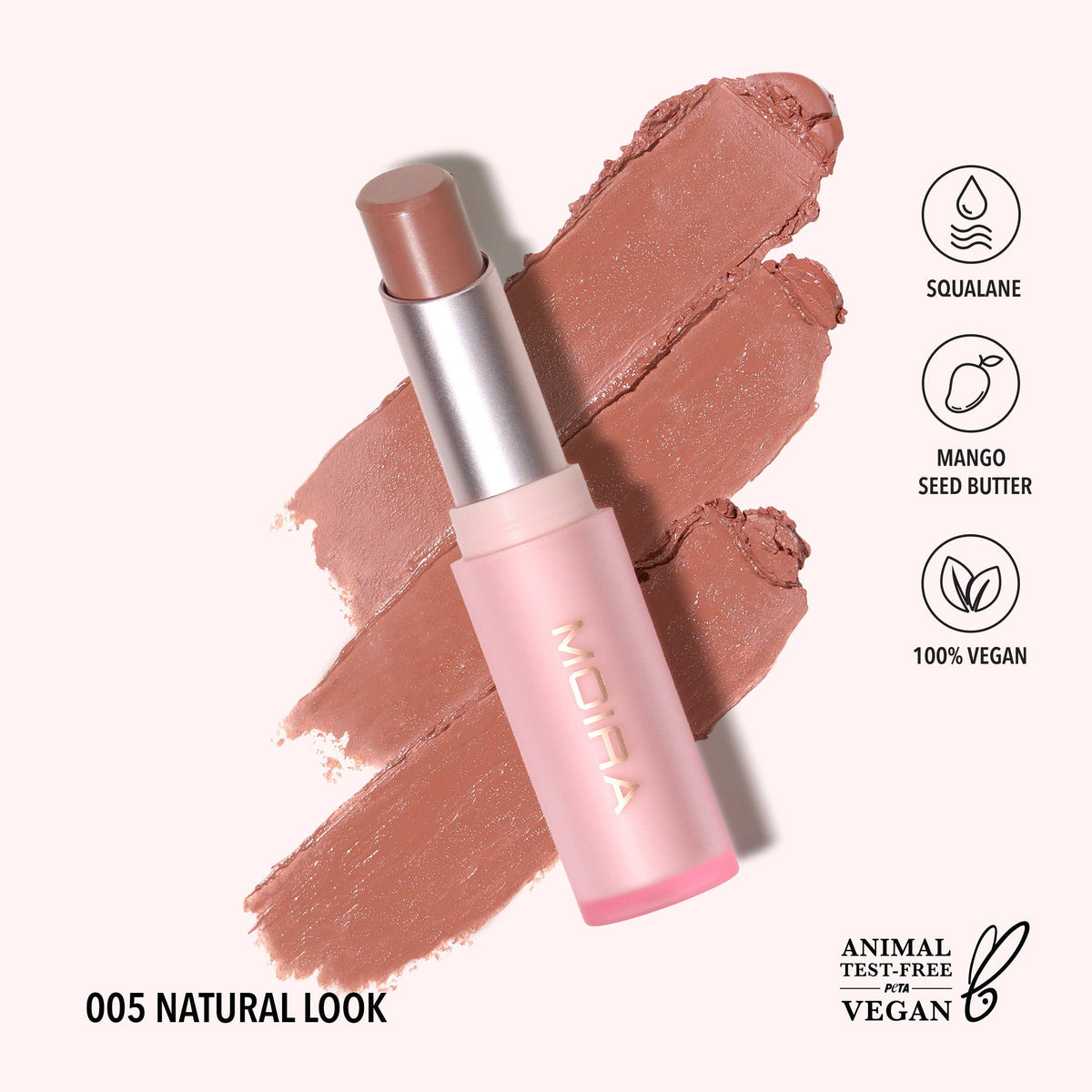 Moira Signature Lipstick - 014, Glowing Champagne