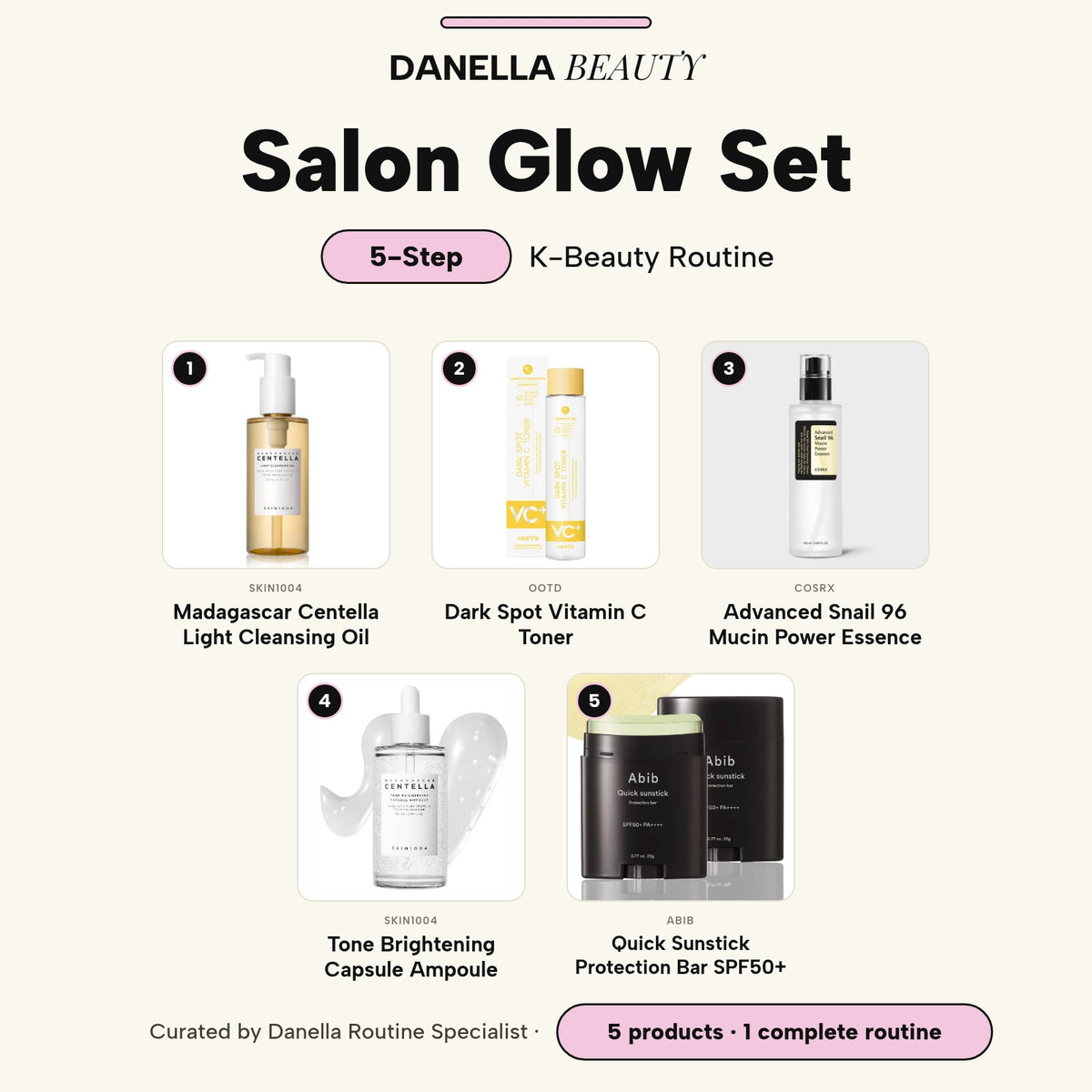 Salon Glow Set: 5 K-Beauty Essentials + Free Manicure