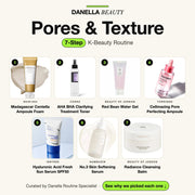 Pores & Texture Routine, 7-Step with 7 K-beauty products, Danella Beauty