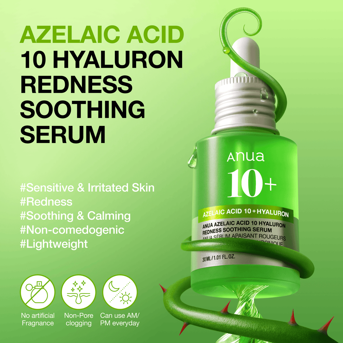 Azelaic Acid 10% Hyaluron Redness Soothing Serum — product view 14