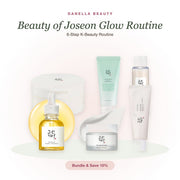 Beauty of Joseon Glow Routine 6-step K-beauty skincare set from Danella Beauty: Radiance Cleansing Balm, Green Plum Cleanser, Rice Milk toner, Glow Serum, Dynasty Cream and Relief Sun