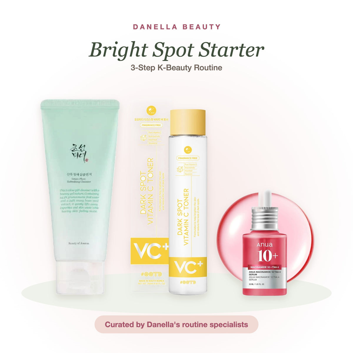 Bright Spot Starter, 3-Step K-Beauty Routine from Danella Beauty