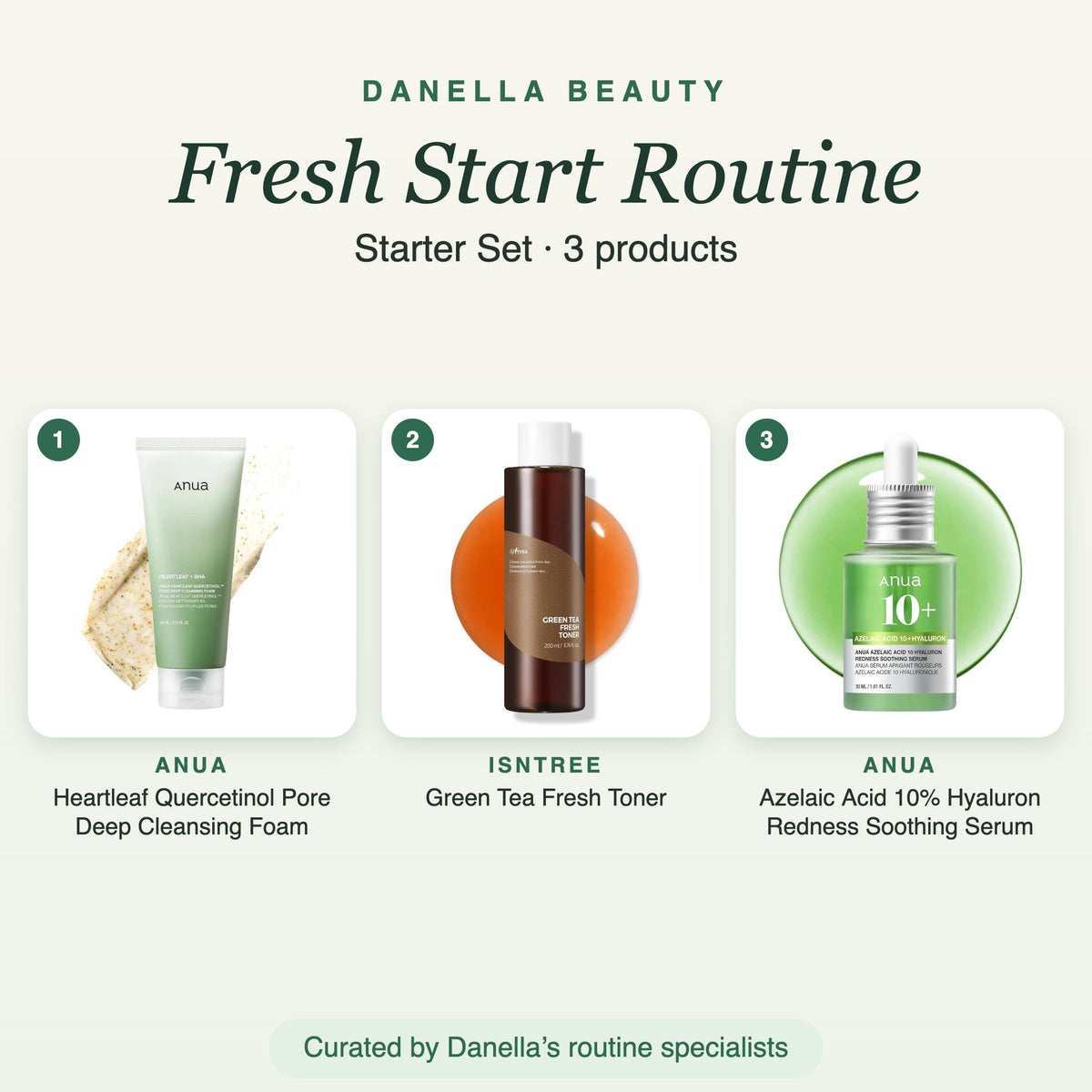 Fresh Start Routine – Starter Set with 3 products, Danella Beauty