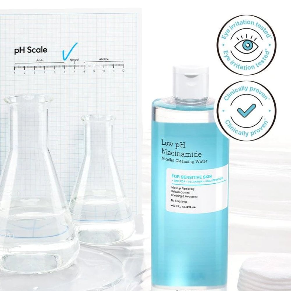 Low pH Niacinamide Micellar Cleansing Water 400ml — product view 6