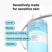 Low pH Niacinamide Micellar Cleansing Water 400ml — product view 4