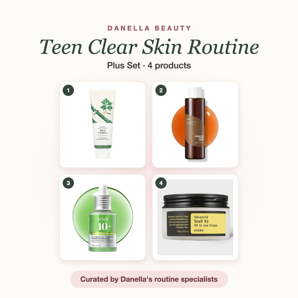 Teen Clear Skin Routine – Plus Set with 4 products, Danella Beauty