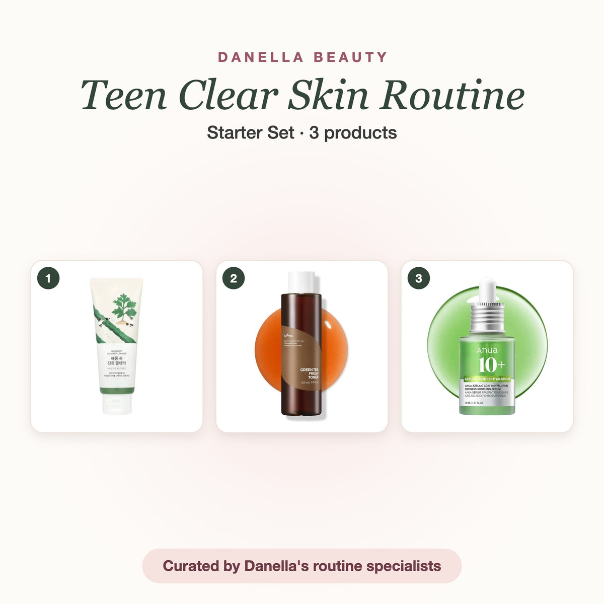 Teen Clear Skin Routine – Starter Set with 3 products, Danella Beauty